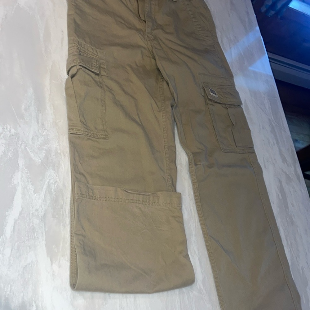 Levi's Tan Cargo Pants with Relaxed Fit and Full Length